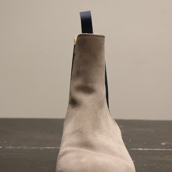 Scarosso Women's Size 38.5 US8 Gray Taupe Blue Giancarlo Chelsea Boots MSRP $495 - Picture 5 of 11